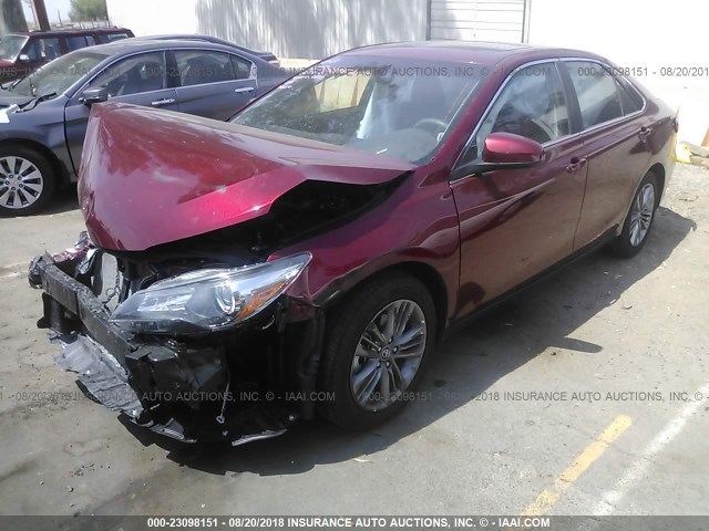 4T1BF1FKXHU814064 - 2017 TOYOTA CAMRY LE/XLE/SE/XSE 红色 照片 2