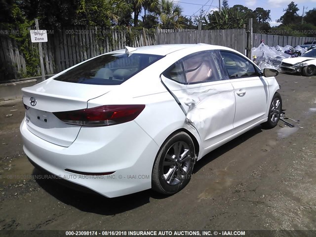 5NPD84LF2HH058546 - 2017 HYUNDAI ELANTRA SE/VALUE/LIMITED WHITE photo 4