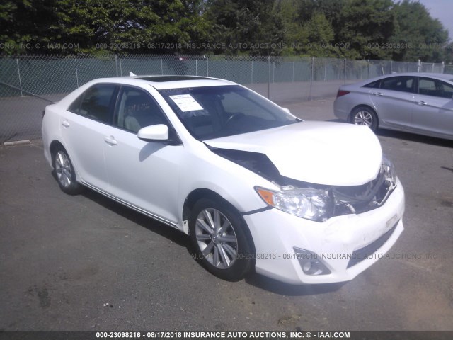 4T1BK1FK7CU510310 - 2012 TOYOTA CAMRY SE/XLE WHITE photo 1