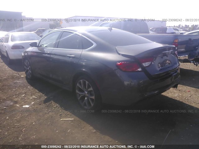 1C3CCCCB9FN558125 - 2015 CHRYSLER 200 C GRAY photo 3