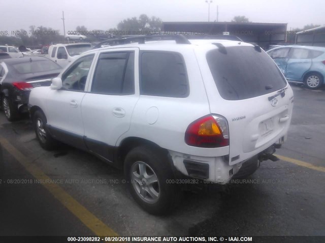 KM8SC13E04U736587 - 2004 HYUNDAI SANTA FE GLS/LX WHITE photo 3