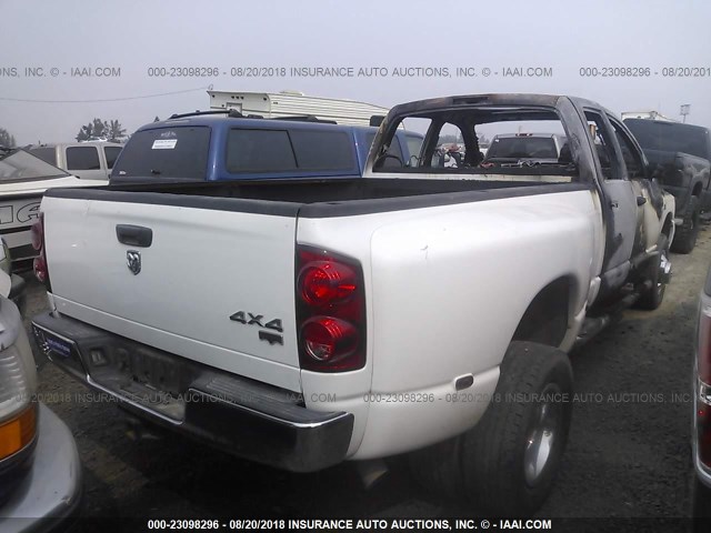 3D7MX48A47G825116 - 2007 DODGE RAM 3500 ST/SLT WHITE photo 4