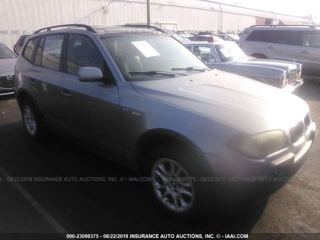 WBXPA73434WC37562 - 2004 BMW X3 2.5I SILVER photo 1