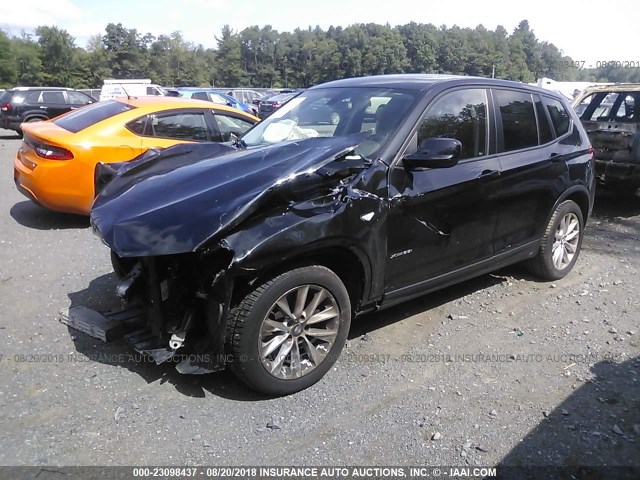 5UXWX9C55E0D31067 - 2014 BMW X3 XDRIVE28I BLACK photo 2