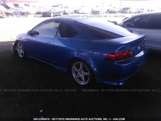 JH4DC53015S005381 - 2005 ACURA RSX TYPE-S BLUE photo 3