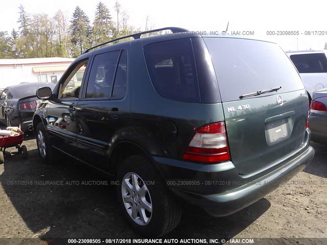 4JGAB72E8YA175551 - 2000 MERCEDES-BENZ ML 430 绿色 照片 3