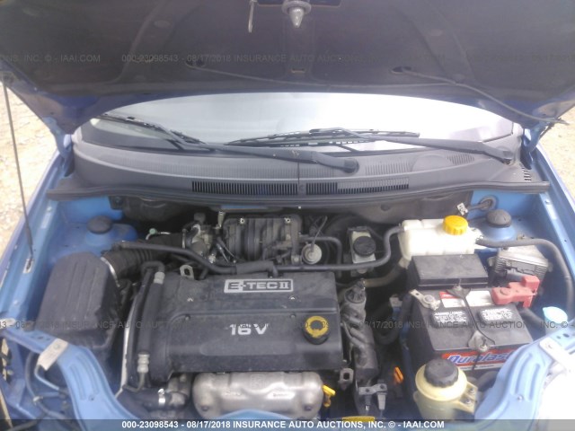 KL1TD56618B006682 - 2008 CHEVROLET AVEO LS BLUE photo 10