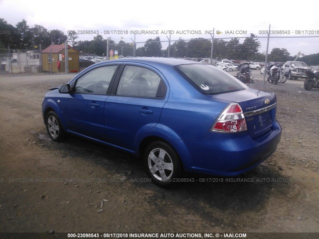 KL1TD56618B006682 - 2008 CHEVROLET AVEO LS BLUE photo 3