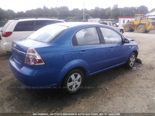 KL1TD56618B006682 - 2008 CHEVROLET AVEO LS BLUE photo 4