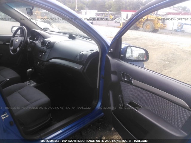 KL1TD56618B006682 - 2008 CHEVROLET AVEO LS BLUE photo 5