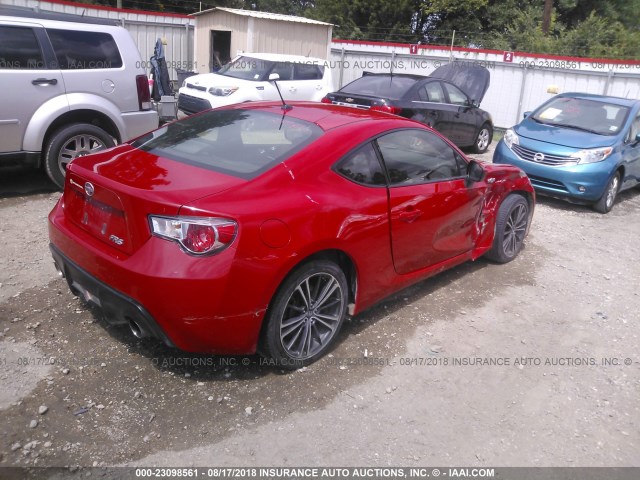 JF1ZNAA15D1718915 - 2013 TOYOTA SCION FR-S RED photo 4