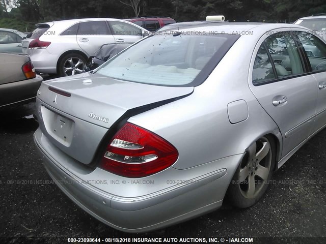 WDBUF87J56X183505 - 2006 MERCEDES-BENZ E 350 4MATIC SILVER photo 6