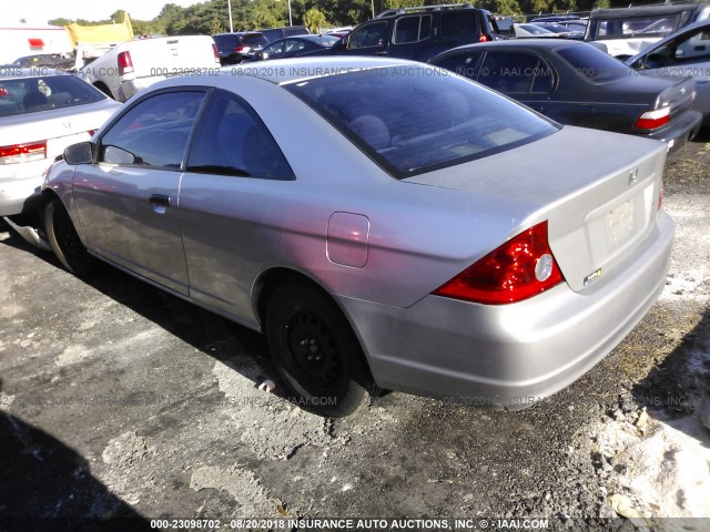 1HGEM21194L023943 - 2004 HONDA CIVIC DX VP SILVER photo 3