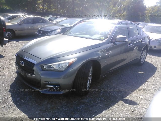 JN1BV7ARXEM706928 - 2014 INFINITI Q50 PREMIUM/SPORT GRAY photo 2