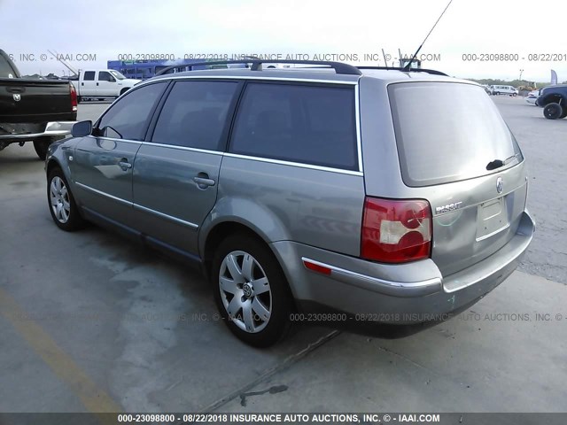 WVWWH63B03E363800 - 2003 VOLKSWAGEN PASSAT GLX GRAY photo 3