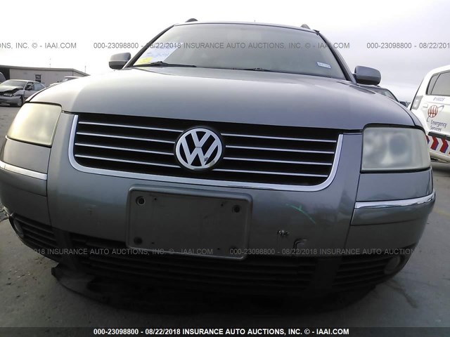 WVWWH63B03E363800 - 2003 VOLKSWAGEN PASSAT GLX GRAY photo 6