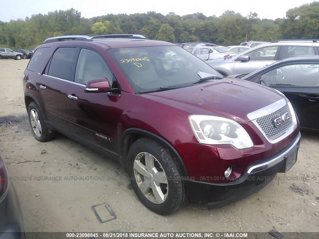 1GKEV33797J137805 - 2007 GMC ACADIA SLT-2 RED photo 1