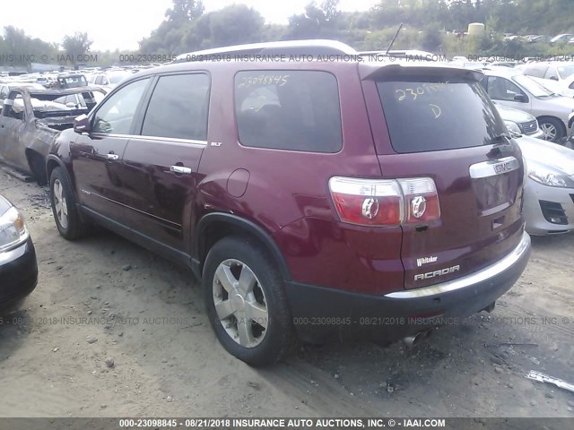 1GKEV33797J137805 - 2007 GMC ACADIA SLT-2 RED photo 3