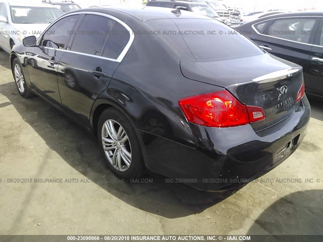 JN1DV6AP1BM604270 - 2011 INFINITI G25 JOURNEY BLACK photo 3