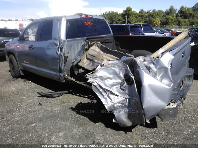 5TFRY5F13EX167481 - 2014 TOYOTA TUNDRA DOUBLE CAB SR/SR5 SILVER photo 3