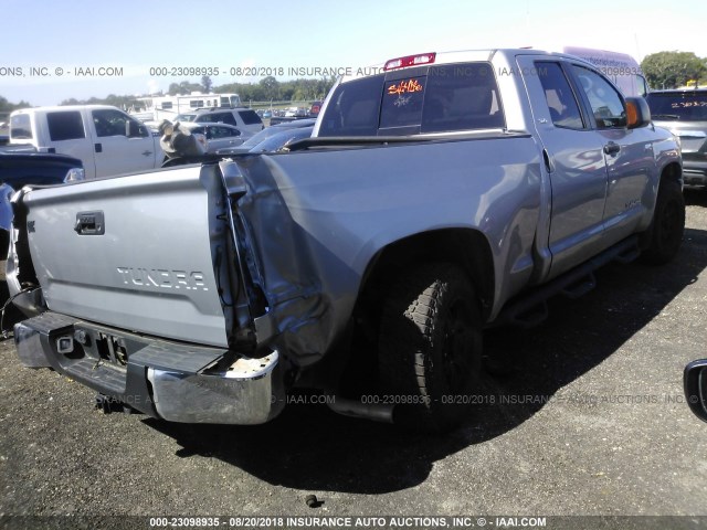 5TFRY5F13EX167481 - 2014 TOYOTA TUNDRA DOUBLE CAB SR/SR5 SILVER photo 4