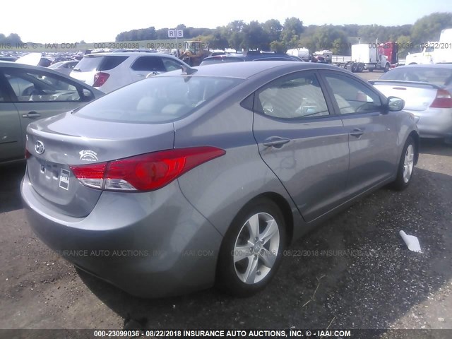 5NPDH4AE7DH444822 - 2013 HYUNDAI ELANTRA GLS/LIMITED GRAY photo 4