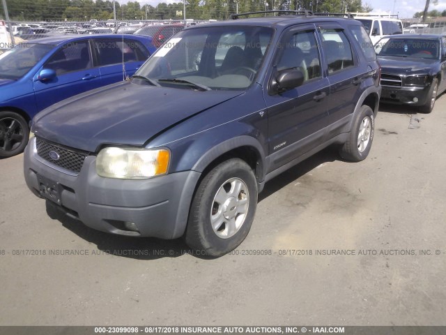 1FMYU04101KA80010 - 2001 FORD ESCAPE XLT BLUE photo 2