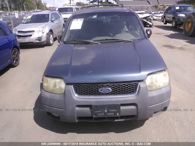 1FMYU04101KA80010 - 2001 FORD ESCAPE XLT BLUE photo 6