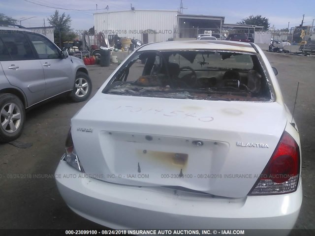 KMHDN46D96U283581 - 2006 HYUNDAI ELANTRA GLS/GT/LIMITED WHITE photo 6