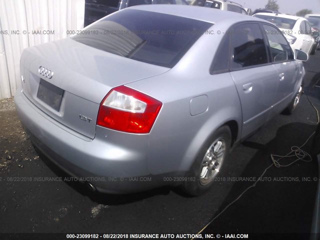 WAUJC68E73A380691 - 2003 AUDI A4 1.8T SILVER photo 4