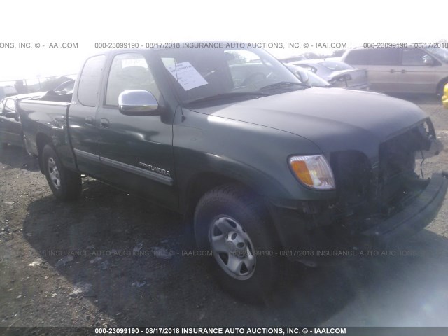 5TBRT34113S372721 - 2003 TOYOTA TUNDRA ACCESS CAB SR5 GREEN photo 1