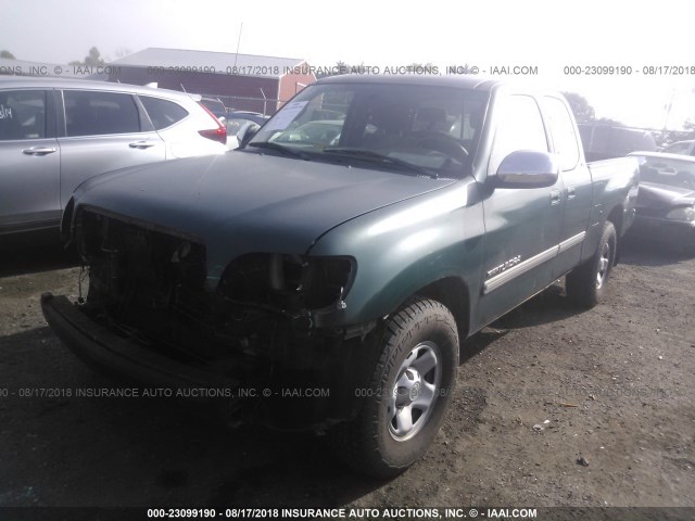 5TBRT34113S372721 - 2003 TOYOTA TUNDRA ACCESS CAB SR5 GREEN photo 2