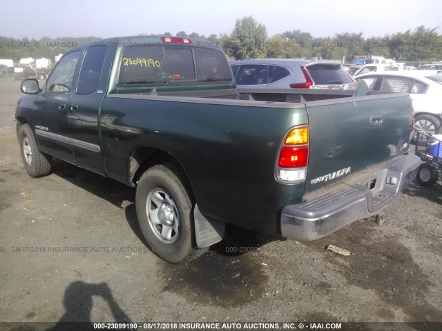 5TBRT34113S372721 - 2003 TOYOTA TUNDRA ACCESS CAB SR5 GREEN photo 3
