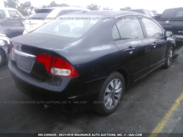 2HGFA16989H500775 - 2009 HONDA CIVIC EXL 黑色 照片 4