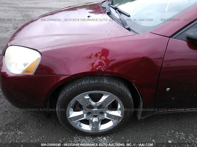 1G2ZG57B384227621 - 2008 PONTIAC G6 SE MAROON photo 6