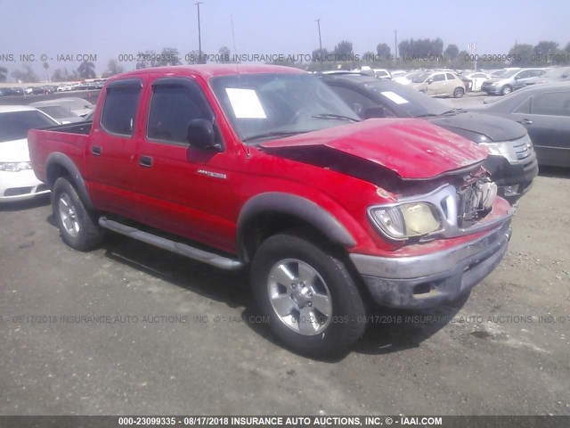 5TEGM92N64Z449317 - 2004 TOYOTA TACOMA DOUBLE CAB PRERUNNER RED photo 1