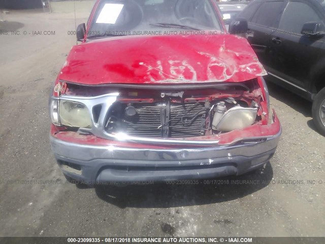 5TEGM92N64Z449317 - 2004 TOYOTA TACOMA DOUBLE CAB PRERUNNER RED photo 6