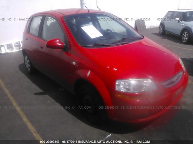 KL1TD66657B695081 - 2007 CHEVROLET AVEO LS RED photo 1