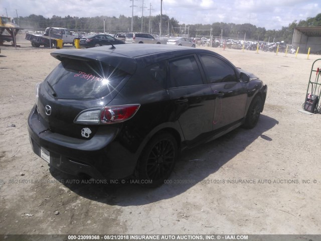 JM1BL1L37D1816456 - 2013 MAZDA SPEED 3 BLACK photo 4