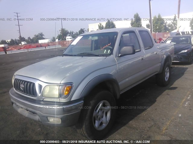 5TEGN92N54Z434031 - 2004 TOYOTA TACOMA DOUBLE CAB PRERUNNER SILVER photo 2