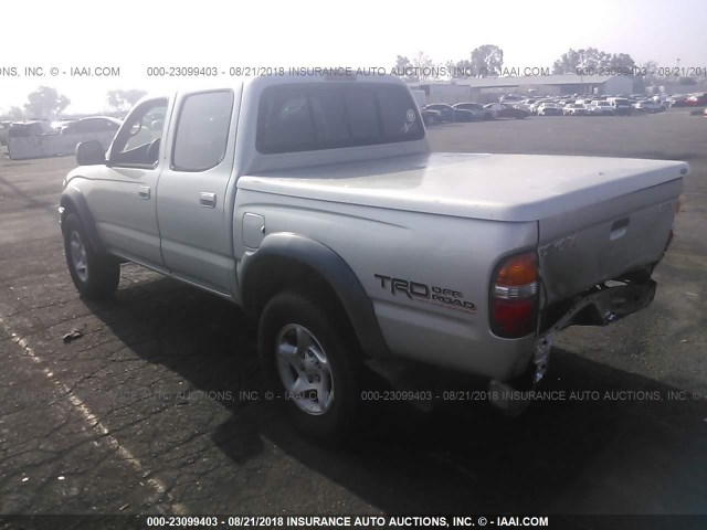 5TEGN92N54Z434031 - 2004 TOYOTA TACOMA DOUBLE CAB PRERUNNER SILVER photo 3