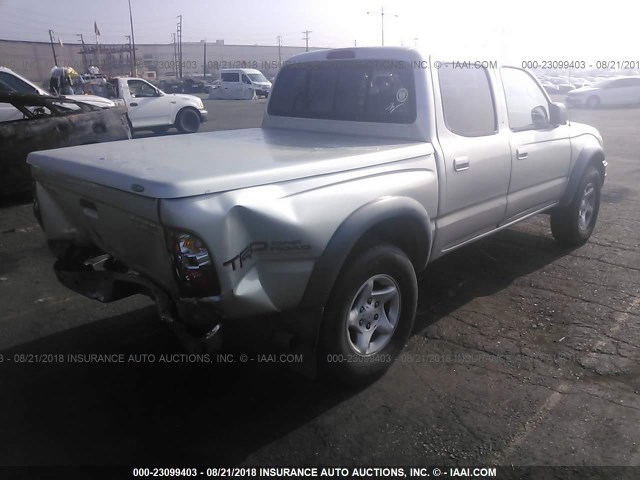 5TEGN92N54Z434031 - 2004 TOYOTA TACOMA DOUBLE CAB PRERUNNER SILVER photo 4