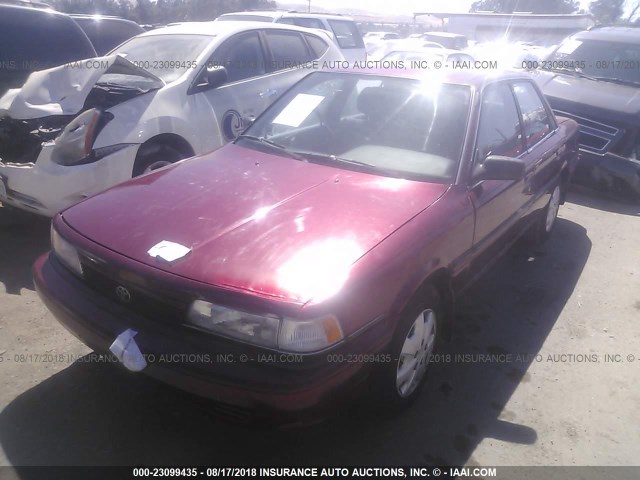 JT2SV21EXM3451742 - 1991 TOYOTA CAMRY DLX BURGUNDY photo 2