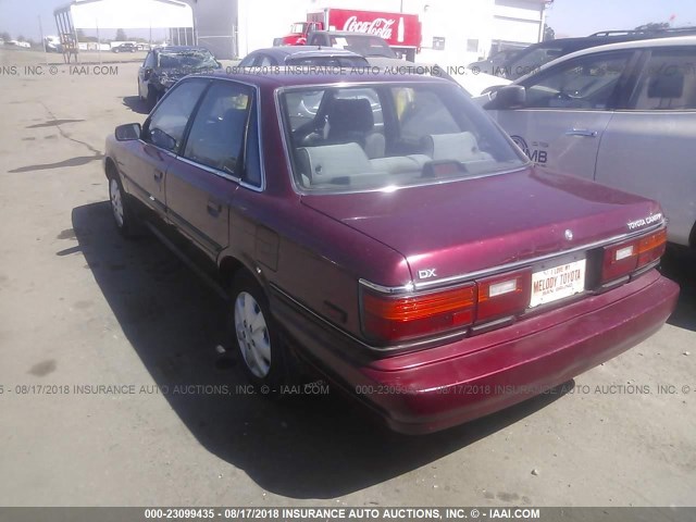 JT2SV21EXM3451742 - 1991 TOYOTA CAMRY DLX BURGUNDY photo 3