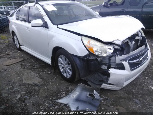 4S3BMCC6XA3244494 - 2010 SUBARU LEGACY 2.5I PREMIUM WHITE photo 6