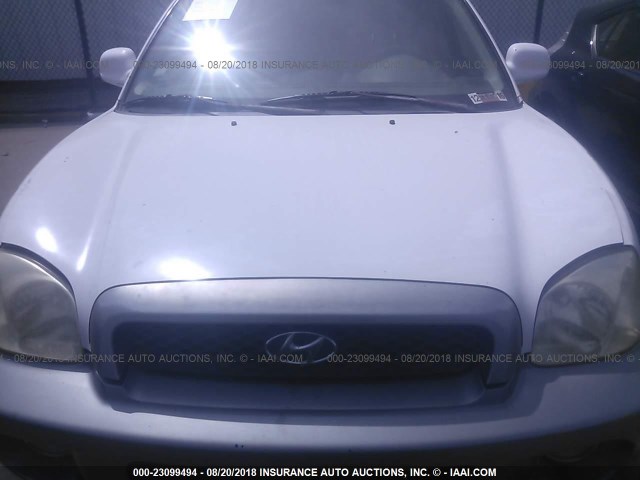 KM8SC13D62U239242 - 2002 HYUNDAI SANTA FE GLS/LX WHITE photo 6