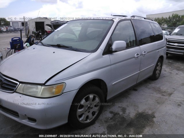 2HKRL18942H559404 - 2002 HONDA ODYSSEY EXL SILVER photo 2