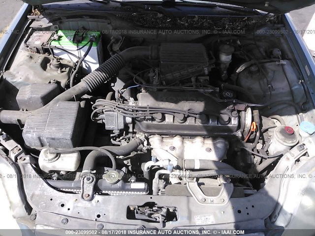 2HGEJ6613YH576017 - 2000 HONDA CIVIC SE GRAY photo 10