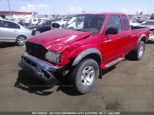 5TESN92N31Z734933 - 2001 TOYOTA TACOMA XTRACAB PRERUNNER RED photo 2