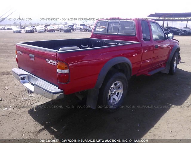5TESN92N31Z734933 - 2001 TOYOTA TACOMA XTRACAB PRERUNNER RED photo 4